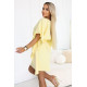 Широка рокля в жълт цвят, модел 287-41