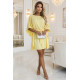 Широка рокля в жълт цвят, модел 287-41