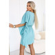 Широка рокля в син цвят, модел 287-40