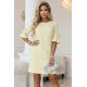 Ежедневна рокля в жълт цвят, модел 217-12