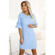 Ежедневна рокля в светлосин цвят 217-11