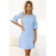 Ежедневна рокля в светлосин цвят 217-11