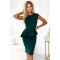 Елегантна рокля в тъмнозелен цвят 192-16