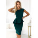 Елегантна рокля в тъмнозелен цвят 192-16