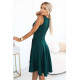 575-2 Aсиметрична рокля в зелен цвят