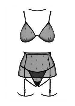 Черен секси комплект от четири части Anniverse Special