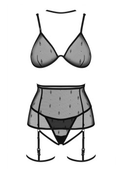 Черен секси комплект от четири части Anniverse Special