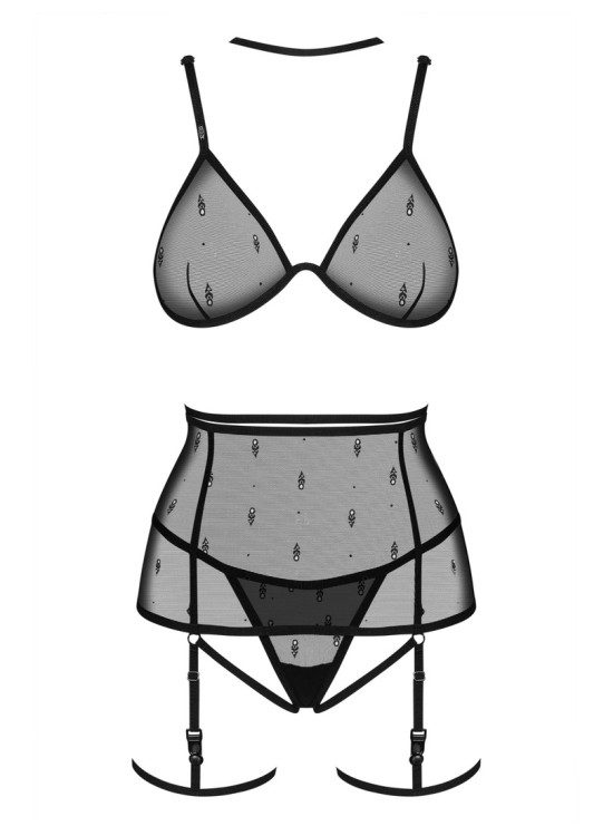 Черен секси комплект от четири части Anniverse Special