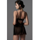 Черна секси нощница с прашки Perisia