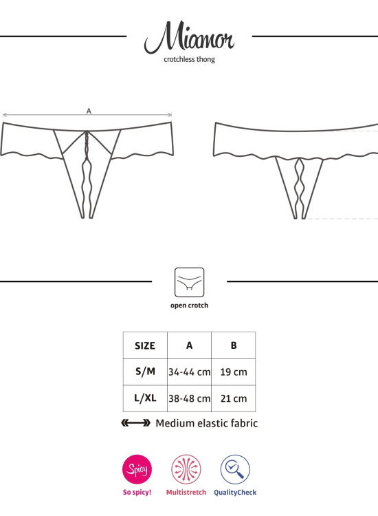 Черни прашки с отворено дъно Miamor