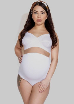 Дамски бикини за бременни в бяло MAMA BELLY