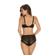 Бикини с бродерия в черен цвят CHERRY 1025-Бикини-LadyStyle.bg