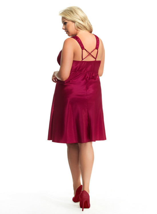 Сатенена нощница в цвят малина MONTANA K597-Нощници-LadyStyle.bg Сатенена нощница в цвят малина MONTANA K597-Нощници-LadyStyle.bg
