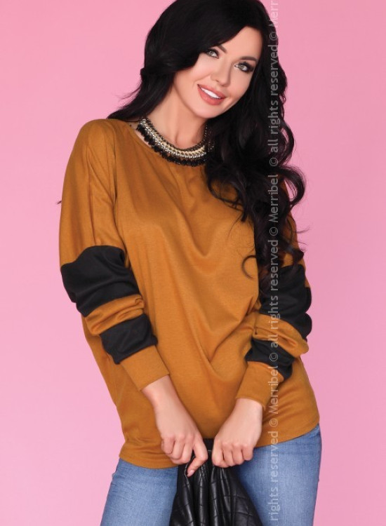 Дамска блуза в кафяв цвят CG027-Блузи / Топове-LadyStyle.bg Дамска блуза в кафяв цвят CG027-Блузи / Топове-LadyStyle.bg