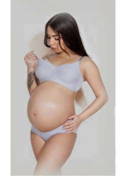 Бикини за бременни в сив цвят MAMA PANTY