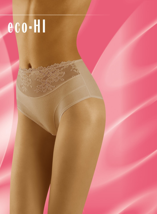Памучни бикини в бежов цвят ECO-HI-Бикини-LadyStyle.bg