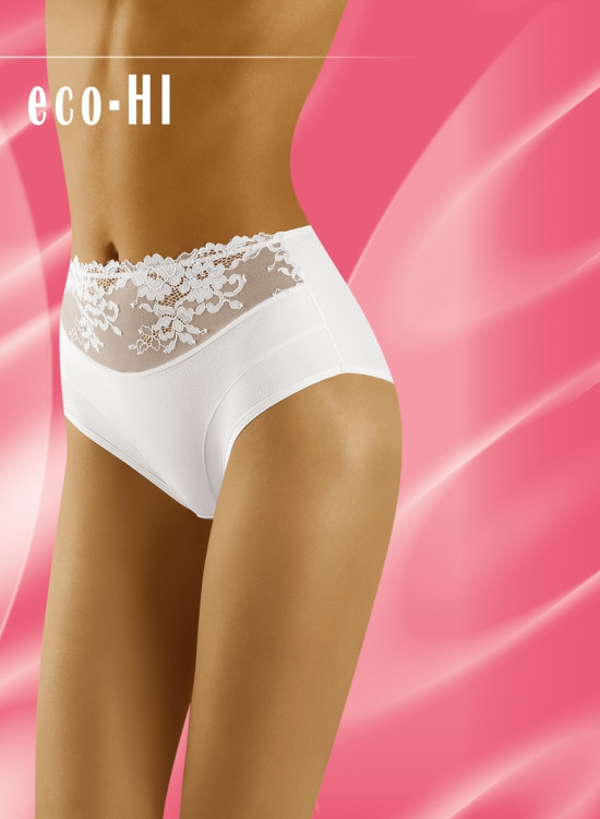 Памучни бикини в бял цвят ECO-HI-Бикини-LadyStyle.bg