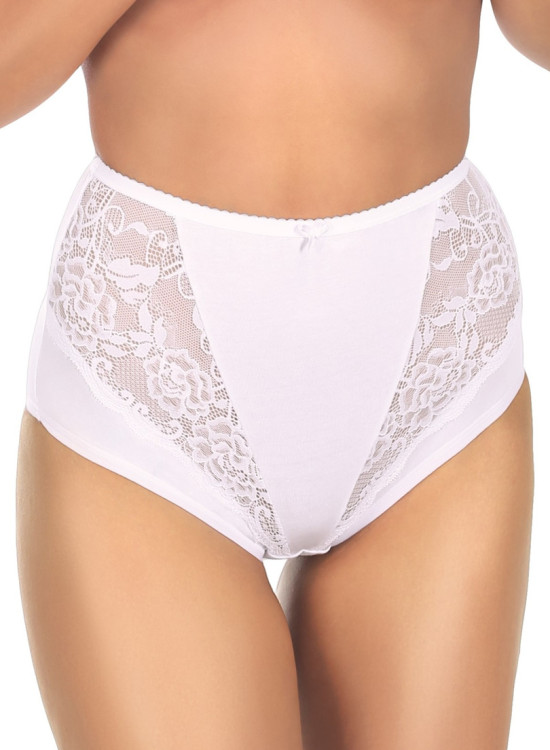 Дамски бикини с висока талия в бял цвят KLARA-Бикини-LadyStyle.bg