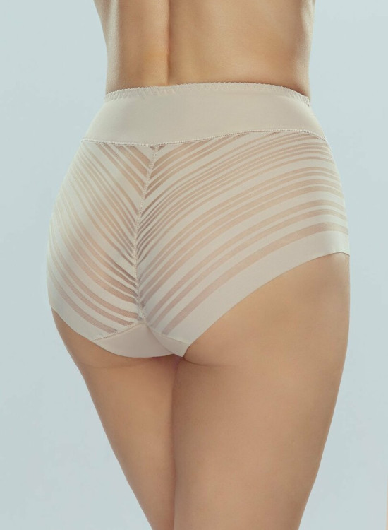Бикини с висока талия в бежов цвят VELMA-Бикини-LadyStyle.bg