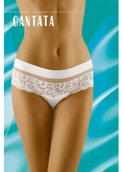 Бразилиани с дантела в бял цвят CANTATA