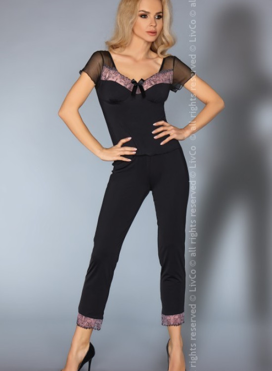 Дамска пижама в черен цвят Dorothy-Пижами-LadyStyle.bg Дамска пижама в черен цвят Dorothy-Пижами-LadyStyle.bg
