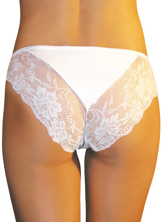 Дамски бикини с дантела в бял цвят ROSALIE-Бикини-LadyStyle.bg