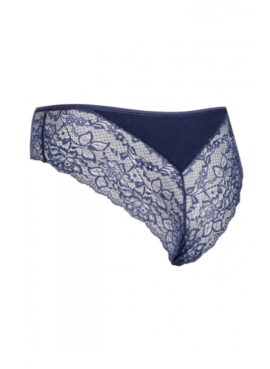 Дамски бикини с дантела в тъмносин цвят SISI..-Бикини-LadyStyle.bg