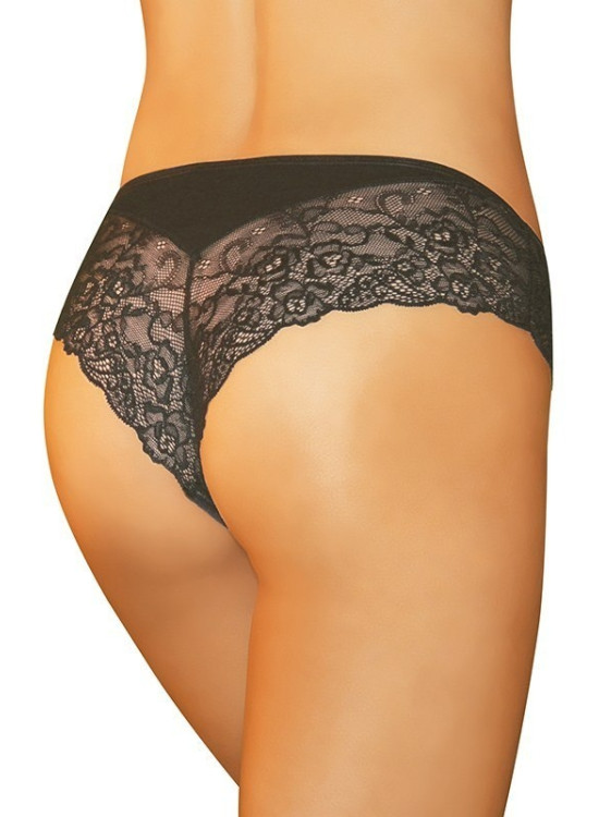 Дамски бикини с дантела в черен цвят SISI..-Бикини-LadyStyle.bg