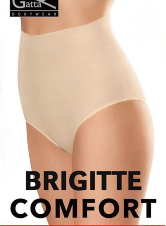 Бикини с висока талия в бежов цвят COMFORT 01-Бикини-LadyStyle.bg