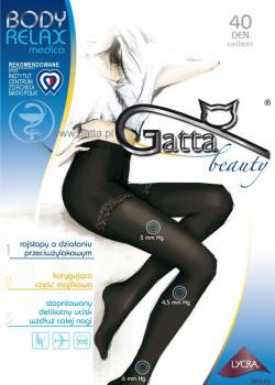 Релаксиращ чорапогащник в цвят графит Body Relaxmedica Grafit 40 DEN 