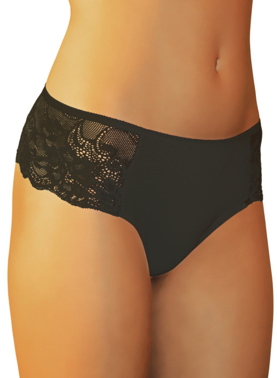 Дамски прашки с дантела в черен цвят FABIENNE-Прашки-LadyStyle.bg