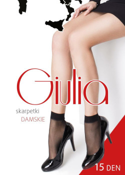 Къси дамски чорапи в цвят графит GIULIA GRAFIT 15 DEN