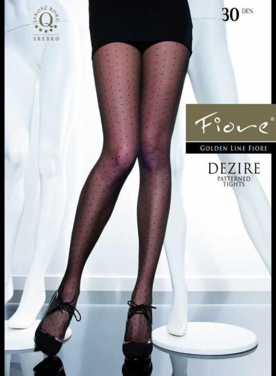 Чорапогащник на точки в черен цвят DEZIRE 30 DEN-Чорапогащи-LadyStyle.bg