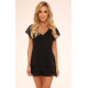 Къса дамска пижама в черен цвят DAGMARA 625-Пижами-LadyStyle.bg