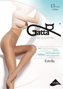 Чорапогащи с ликра в опушен цвят ESTELLA 15 DEN FUMO