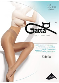 Чорапогащи с ликра в цвят графит ESTELLA 15 DEN GRAFIT