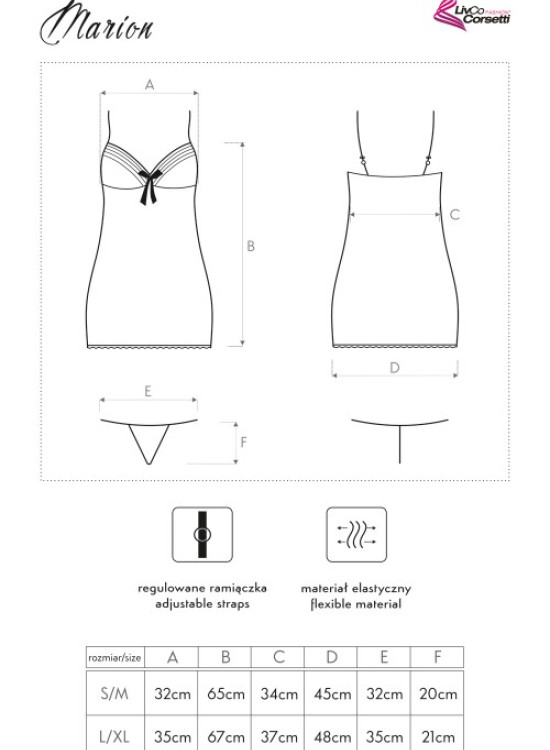 Секси нощница с прашки в черно Marion-Комплекти-LadyStyle.bg Секси нощница с прашки в черно Marion-Комплекти-LadyStyle.bg