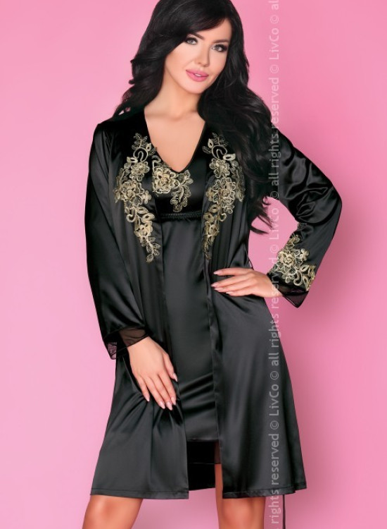 Еротична нощница в черен цвят Matleena-Нощници-LadyStyle.bg