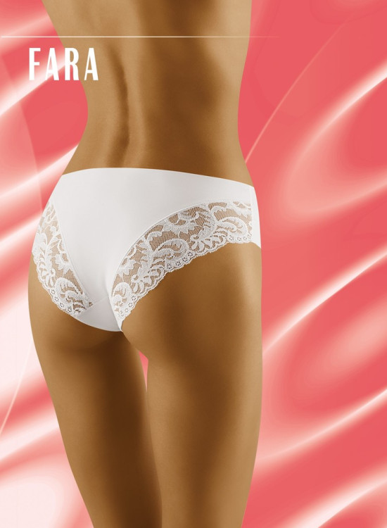 Бикини с дантела в бял цвят Fara-Бикини-LadyStyle.bg