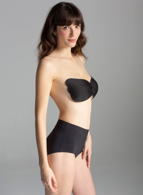 Силиконов сутиен в черен цвят Invisible Beauty Bra 01-Сутиени-LadyStyle.bg