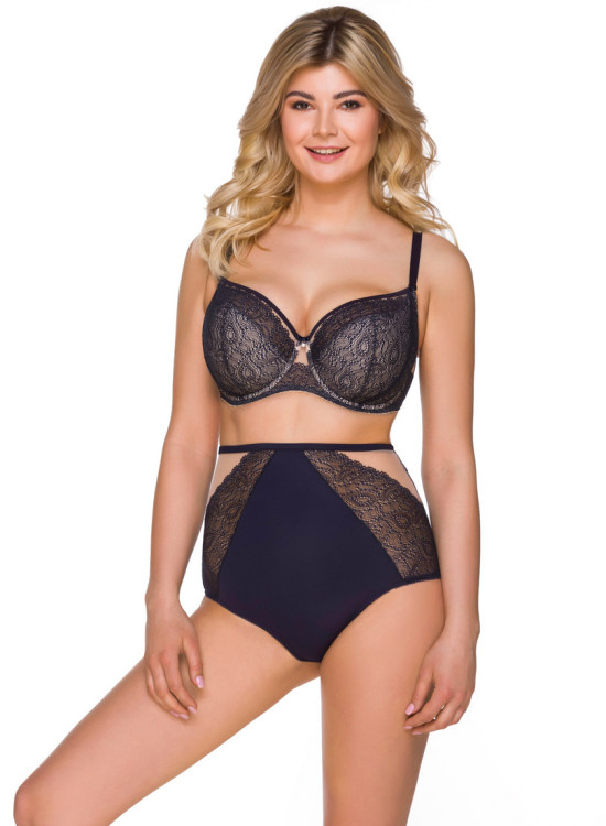 Бикини с висока талия в тъмносин цвят 2231-Бикини-LadyStyle.bg