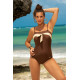 Цял бански в кафяв цвят Farada M-660-2-Цели бански-LadyStyle.bg Цял бански в кафяв цвят Farada M-660-2-Цели бански-LadyStyle.bg
