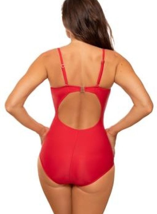 Цял бански в червен цвят Farada M-660-3-Цели бански-LadyStyle.bg Цял бански в червен цвят Farada M-660-3-Цели бански-LadyStyle.bg