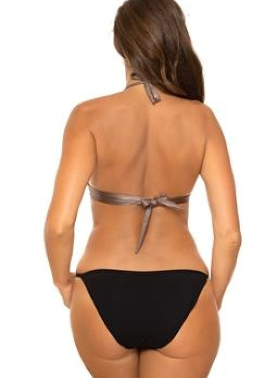 Бански костюм от три части в цвят мока Kriss M-693-3-Бански две части-LadyStyle.bg