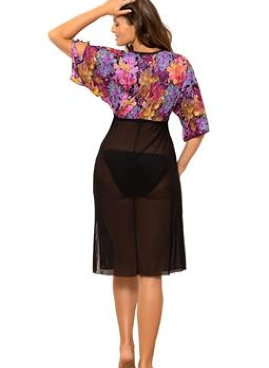 Плажна туника в черно и лилаво Vivijen M-651-3-Плажни туники-LadyStyle.bg Плажна туника в черно и лилаво Vivijen M-651-3-Плажни туники-LadyStyle.bg
