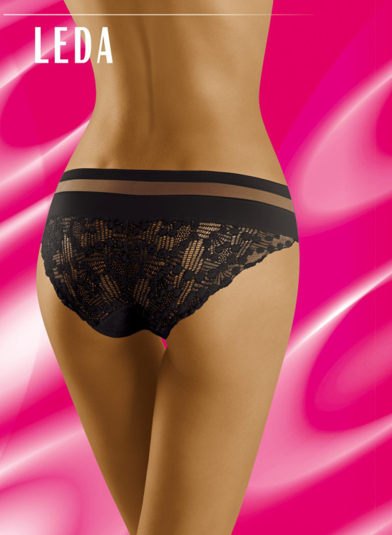 Бикини с дантела в черен цвят Leda-Бикини-LadyStyle.bg Бикини с дантела в черен цвят Leda-Бикини-LadyStyle.bg