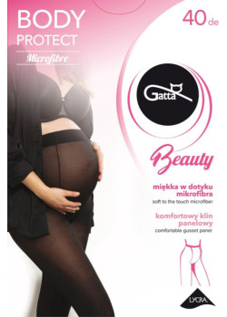 Чорапогащи за бременни в черен цвят BODY PROTECT - 40 DEN