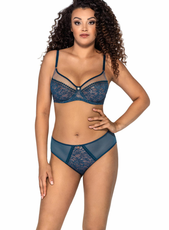 Бразилиани с висока талия в син цвят AV 1396/B-Бразилиани-LadyStyle.bg