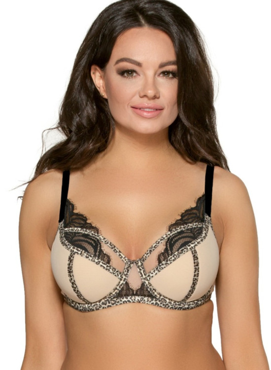 Сутиен с полуподплатени чашки в бежов цвят AV 2011 LEOPARD-Полуподплатени-LadyStyle.bg Сутиен с полуподплатени чашки в бежов цвят AV 2011 LEOPARD-Полуподплатени-LadyStyle.bg