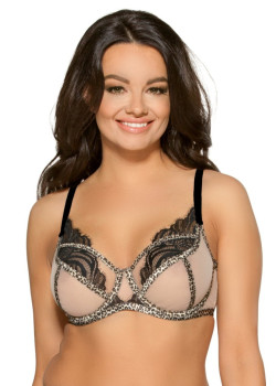 Сутиен с меки чашки в бежов цвят AV 2012 LEOPARD
